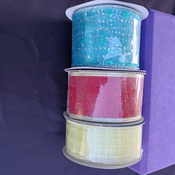 3 Rolls of Specialty Ribbon New - Picture 1 of 4